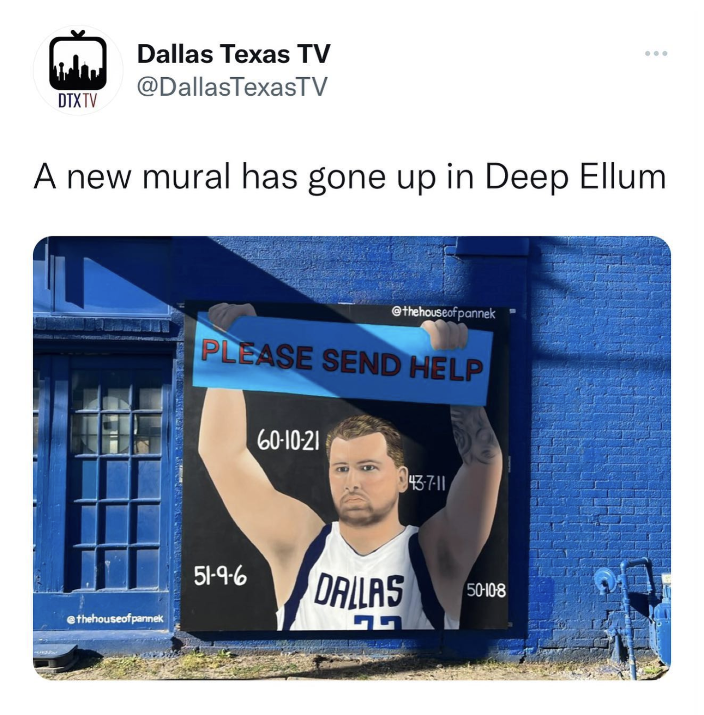 Luka mural goes up in Deep Ellum