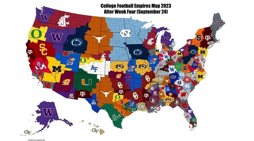 College Football Imperialism Map ... | SEC Rant