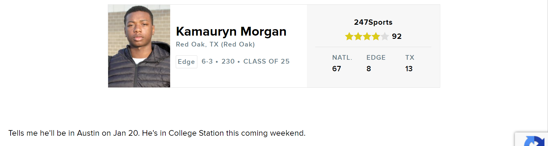 Texas Recruiting Notes Now We Have A Machine Gun Page