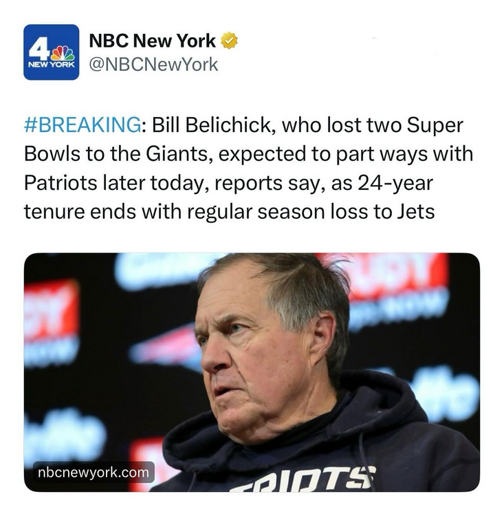 Bill Belichick No Longer Coaching In New England - Page 2 - Football ...