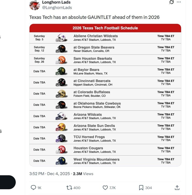Texas tech bitchass schedule next year..jpg